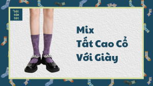 Mix tất cao cổ với giày